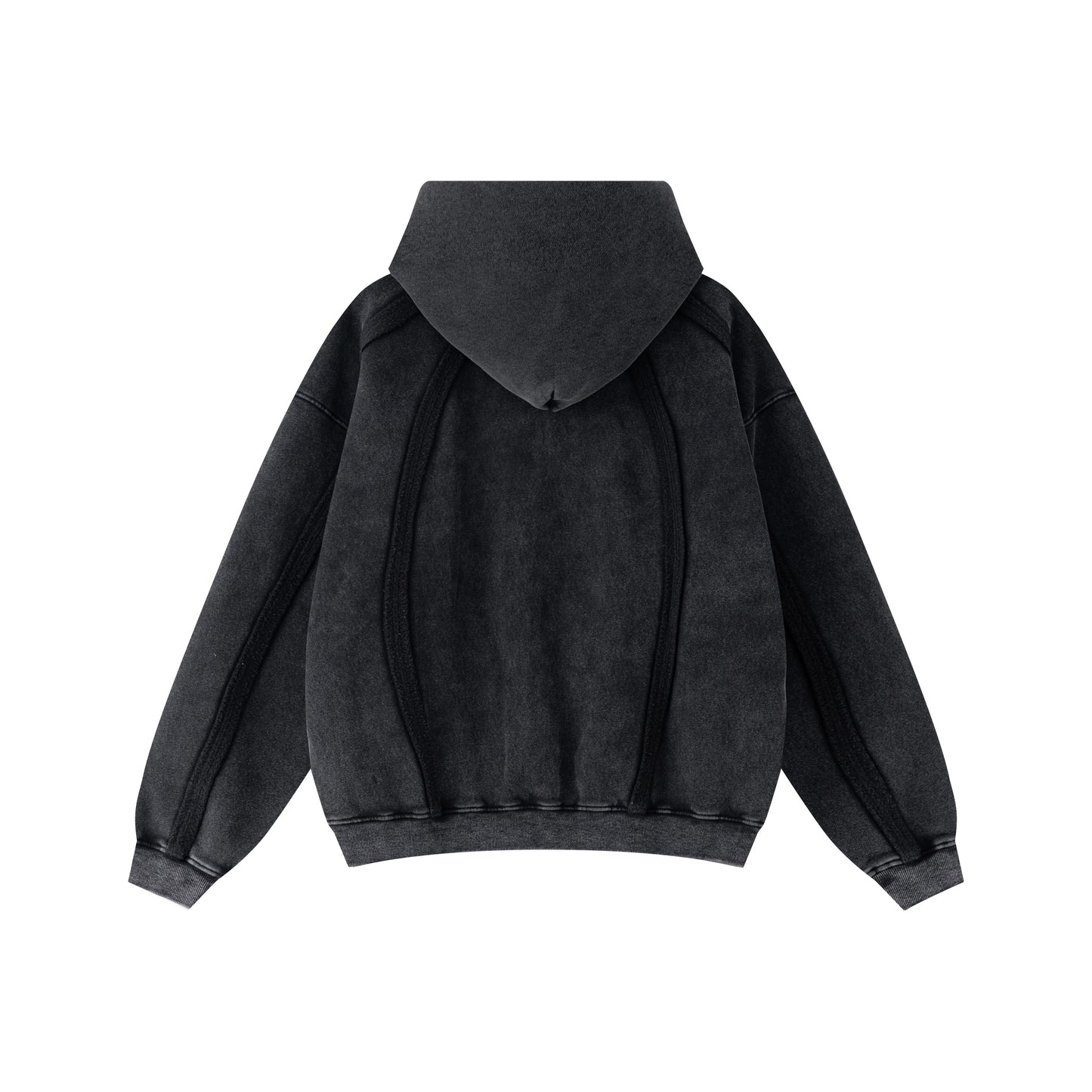 Structured Panel | Baggy Zip-Up Hoodie - Santo 