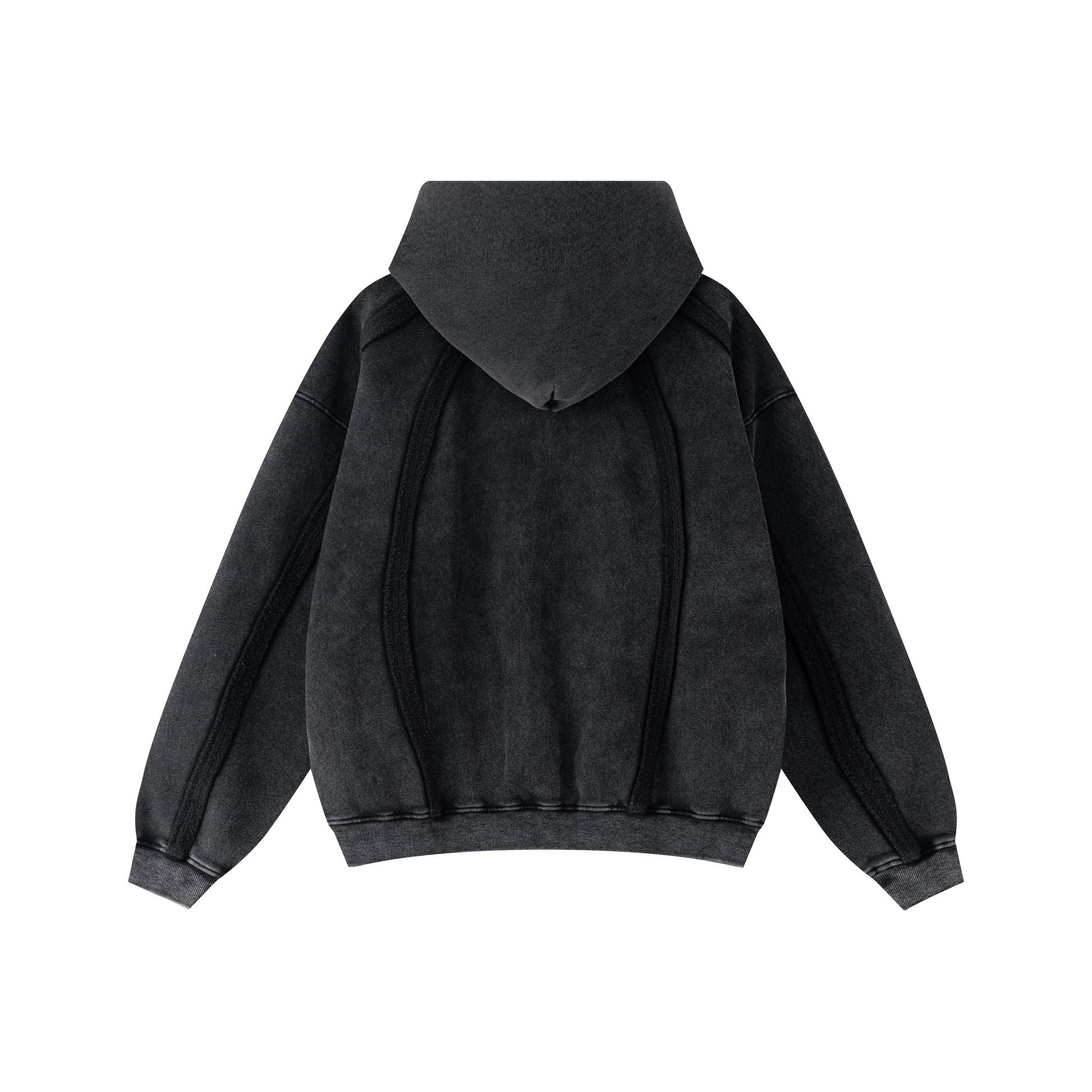Structured Panel | Baggy Zip-Up Hoodie - Santo 