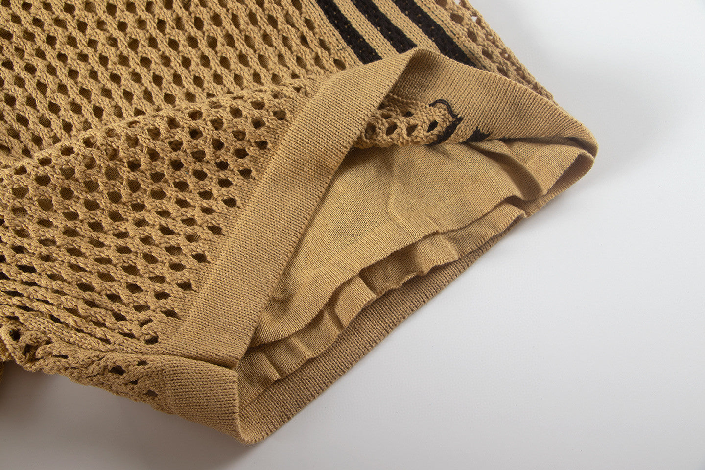 Mesh Stripe Knit | Baggy Shorts