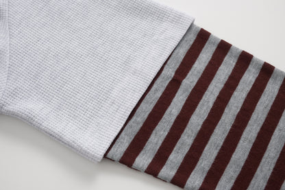 Vintage Striped Layered | Polo Sweatshirt - Santo 