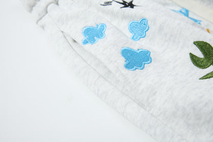 Cartoon Patch Decor | Loose Sweatpants - Santo 