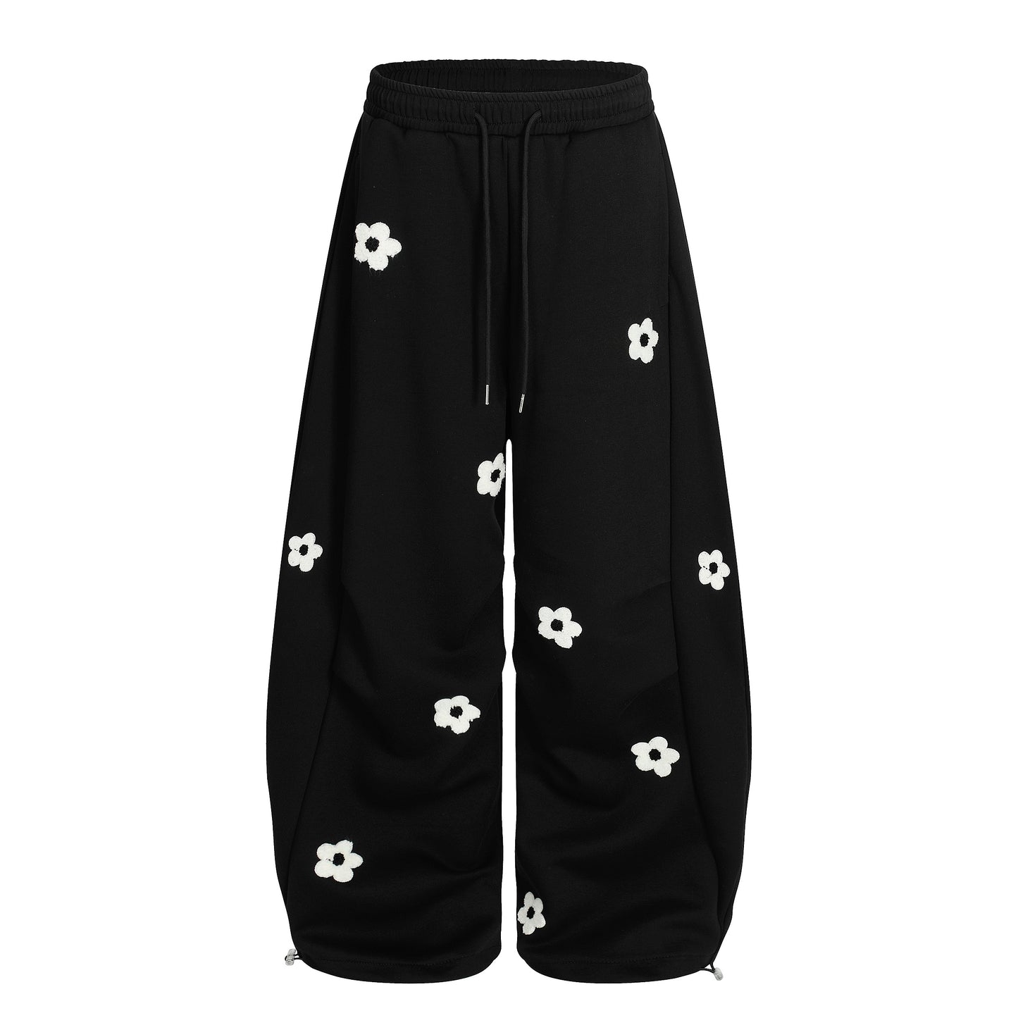 Petal Pockets | Floral Fleece Wide-Leg Pants