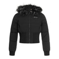 Fur Flare | Hooded Crop Puffer Jacket