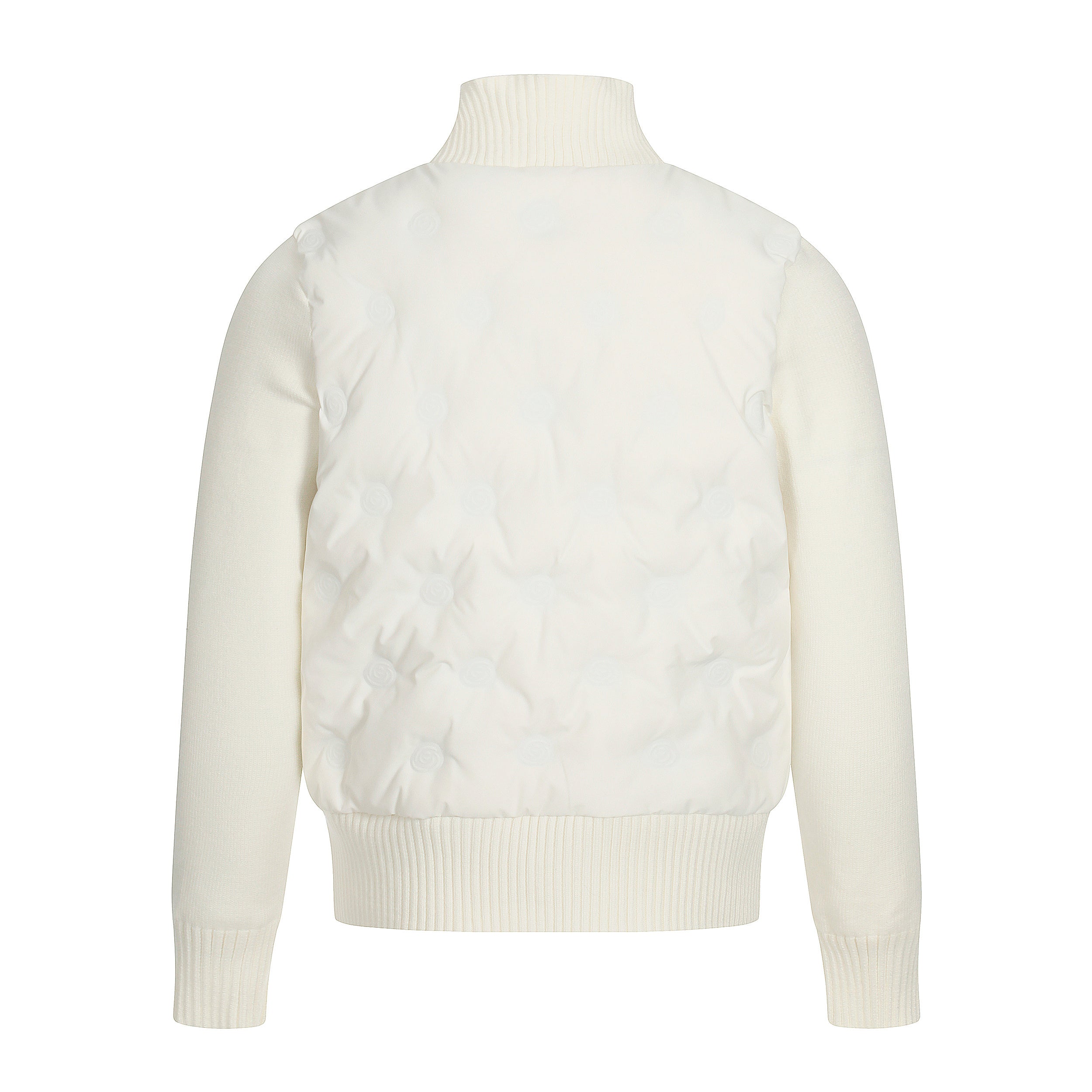 Cloud Shell | Knit-Sleeve Bubble Zip Jacket
