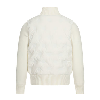 Cloud Shell | Knit-Sleeve Bubble Zip Jacket - Santo 
