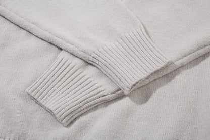 Varsity Button | Mock Neck Knit Sweater