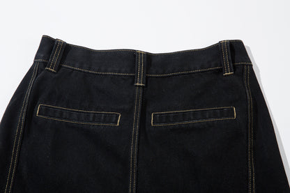 Geometric Stitch | Black Jeans - Santo 