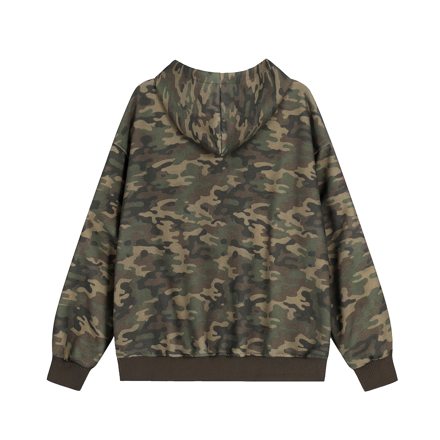 Camo Varsity Patch | Zip Up Hoodie - Santo 