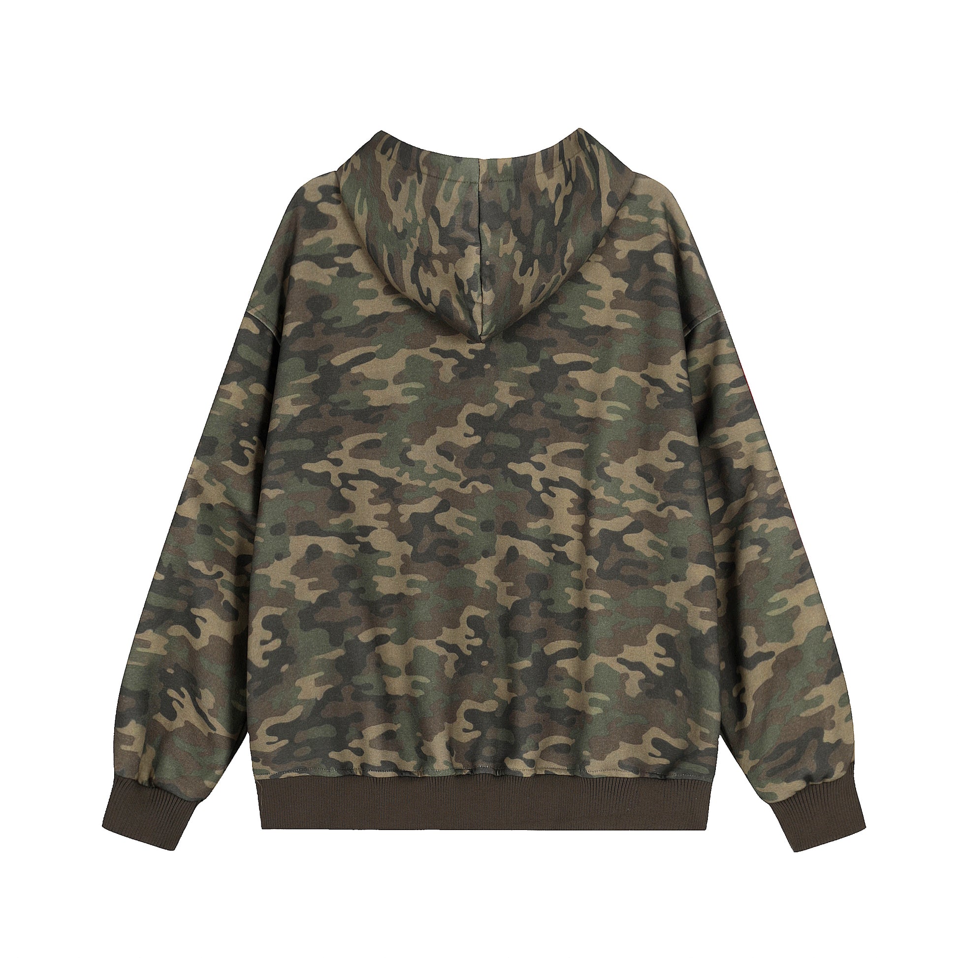 Camo Varsity Patch | Zip Up Hoodie - Santo 