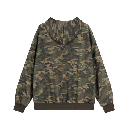 Camo Varsity Patch | Zip Up Hoodie - Santo 