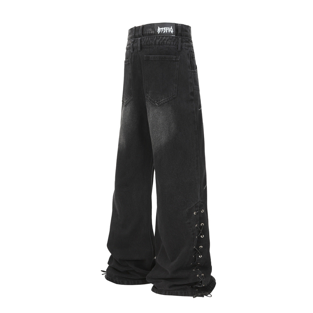 Lace-Up Destroyed | Stacked Jeans - Santo 