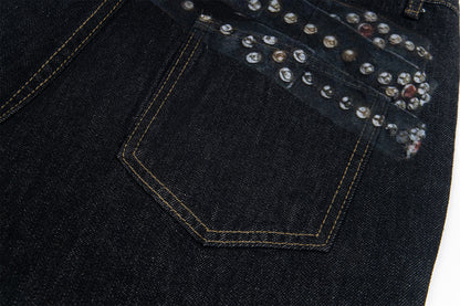 Studded Patchwork | Denim Jeans - Santo 