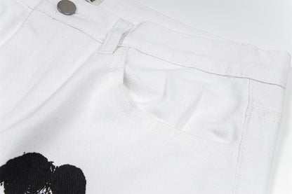 Handprint Graphic | White Street Jeans - Santo 