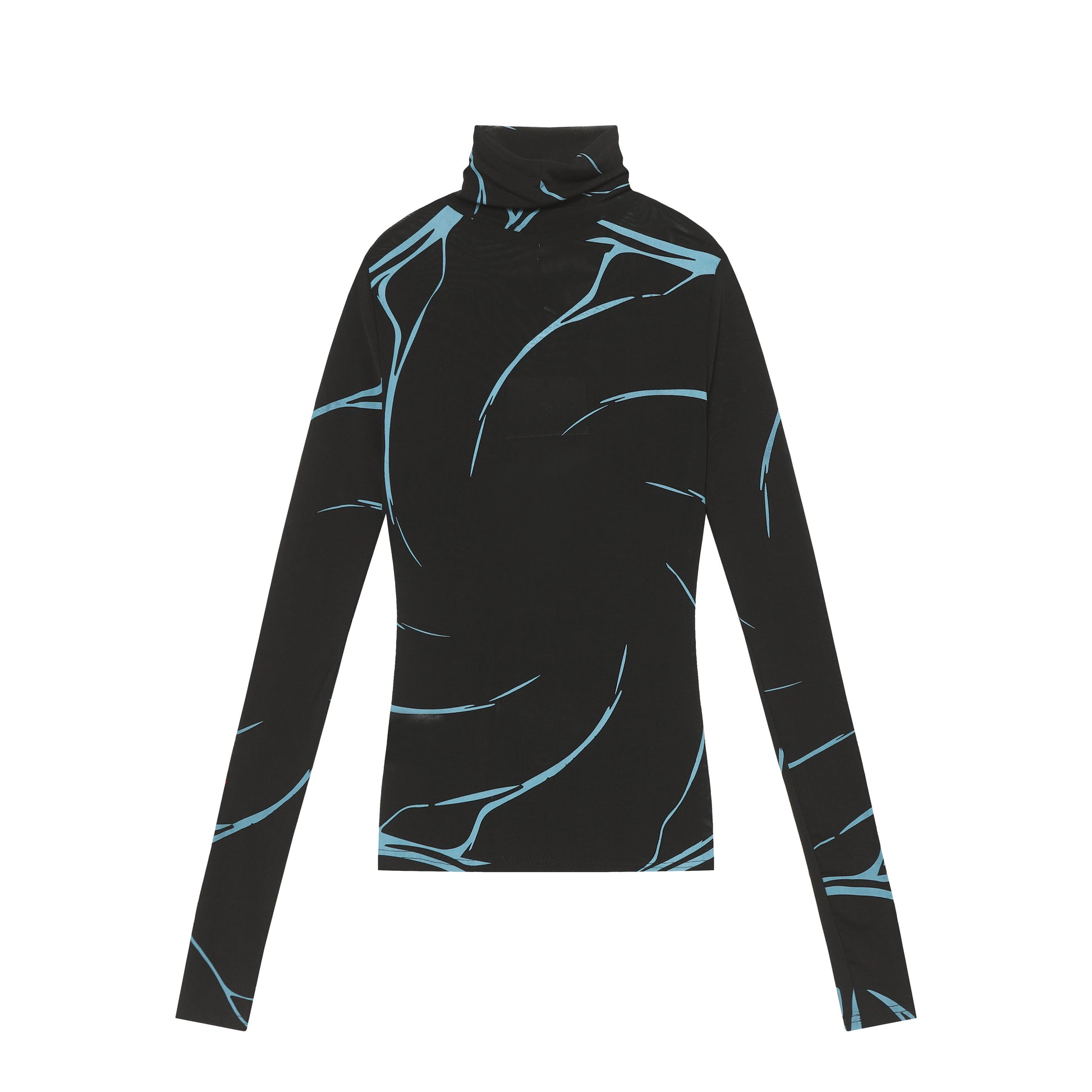 Abstract Line Graphic | Turtleneck Sweatshirt - Santo 