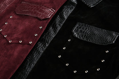 Studded Suede Croc | Motorcycle Jacket - Santo 
