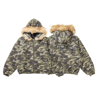 Camo Fur | Hooded Jacket - Santo 