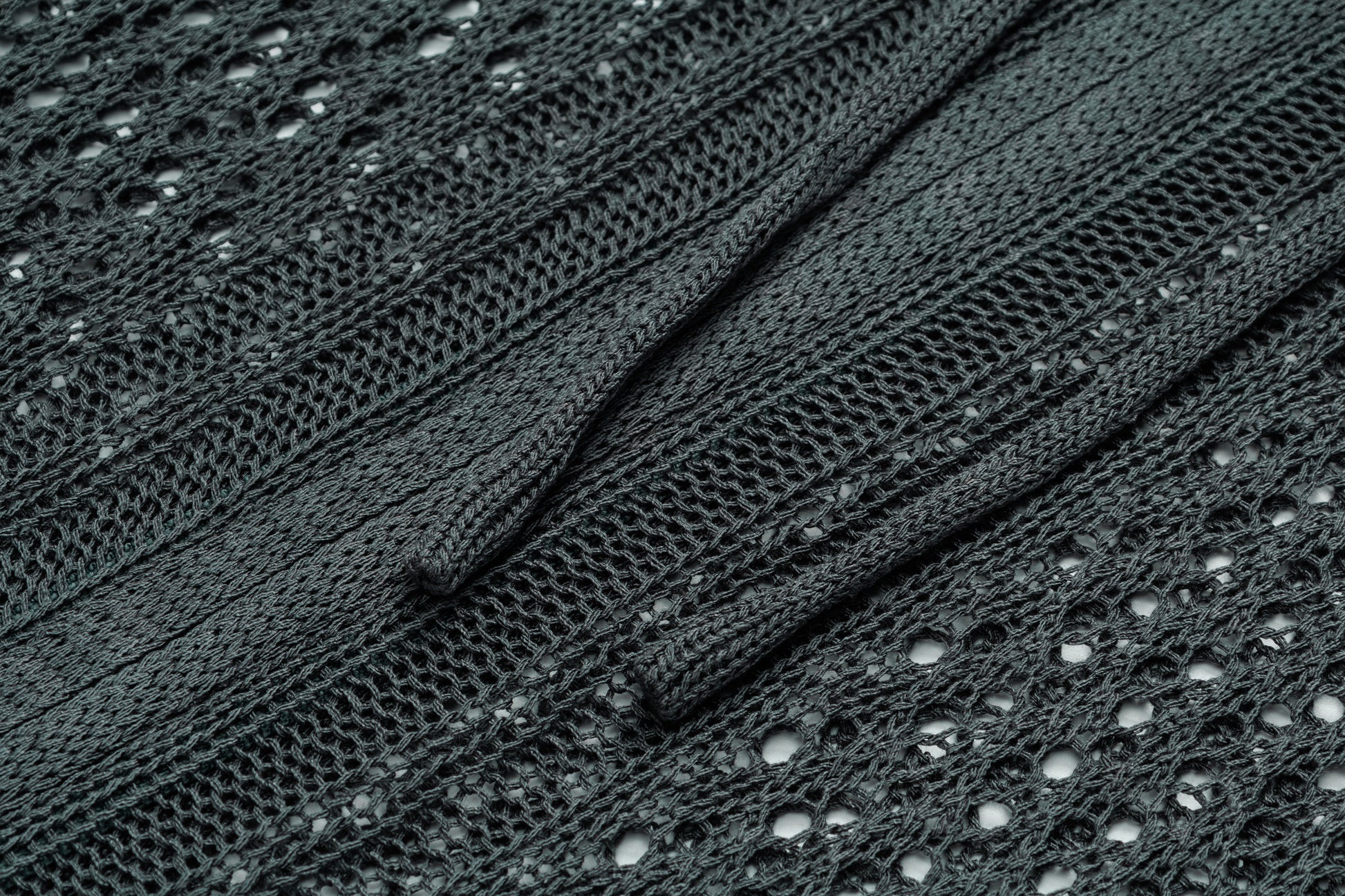 Crochet Mesh | Knit Zip Up Hoodie - Santo 