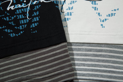 Punk Letters Patchwork | Stripe Sweatshirt - Santo 