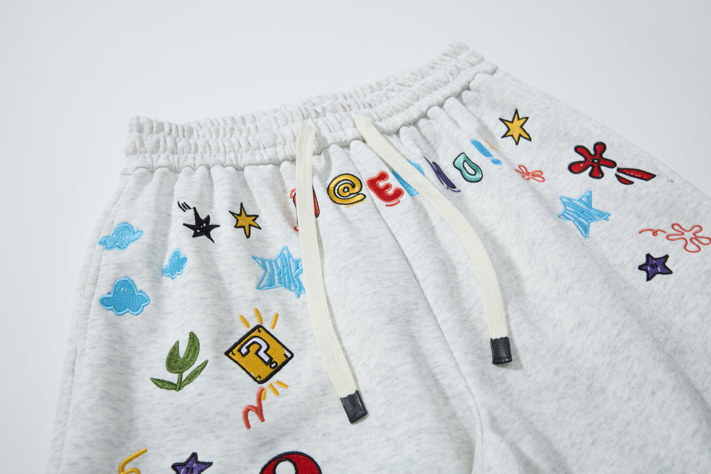 Cartoon Patch Decor | Loose Sweatpants - Santo 