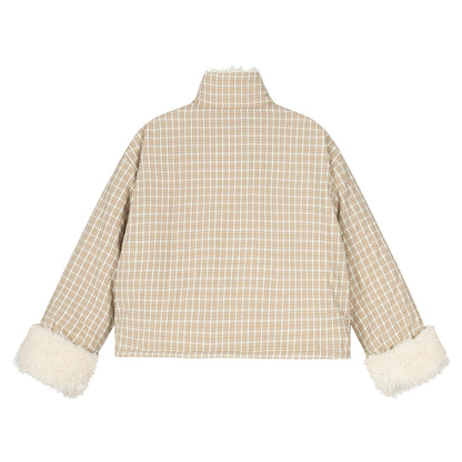 Double Cozy | Reversible Check & Fleece Jacket - Santo 