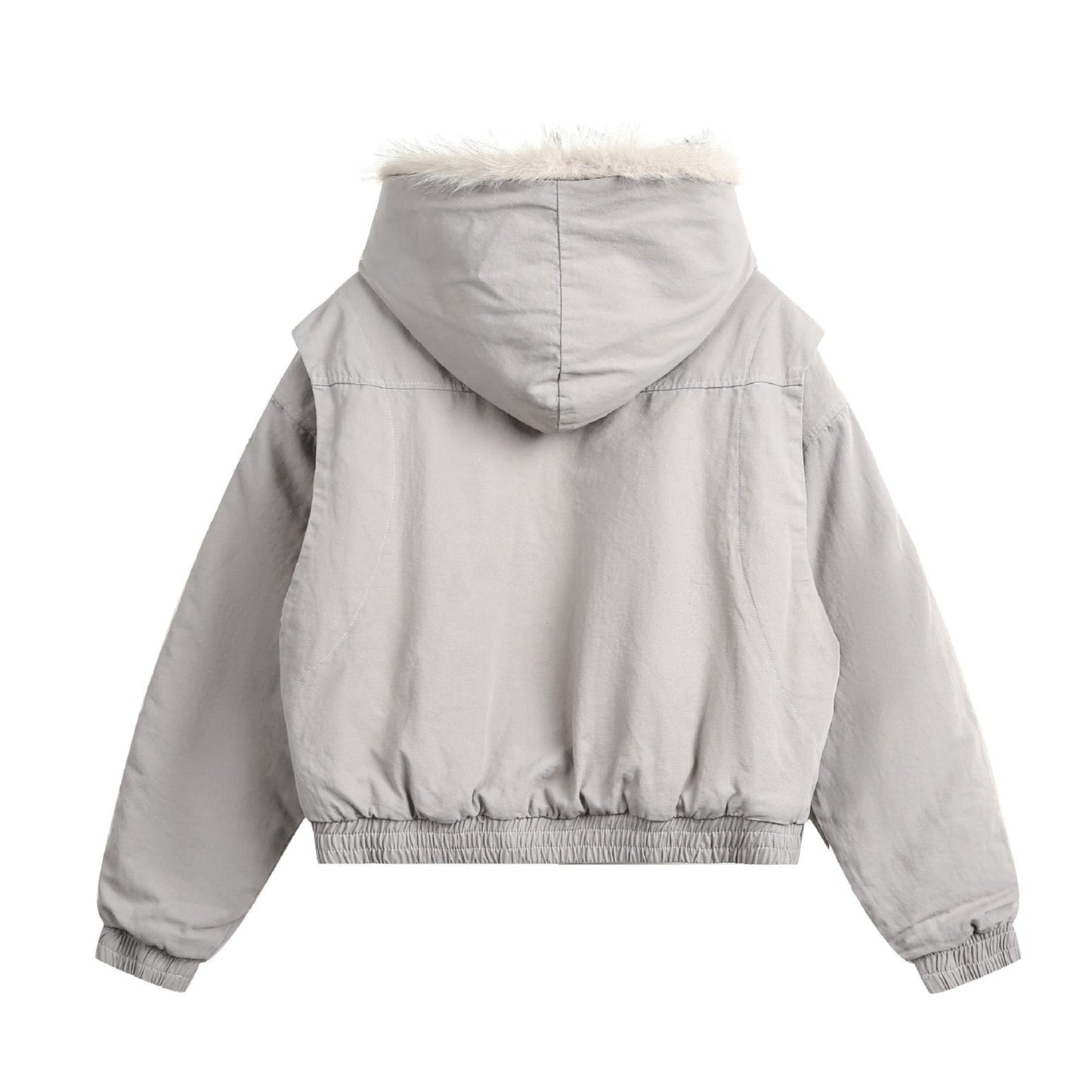 Spliced Fur | Hooded Quilted Jacket - Santo 