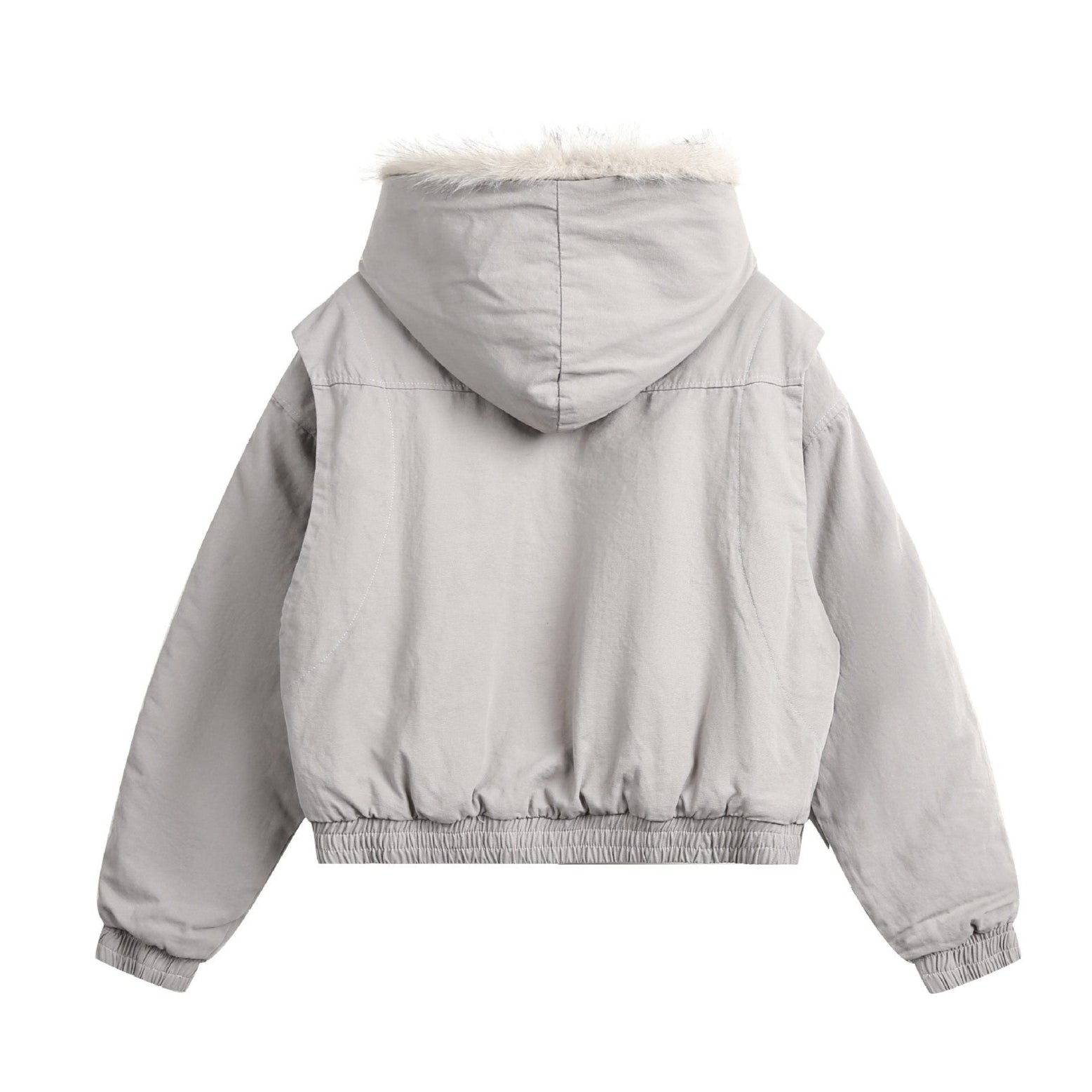 Spliced Fur | Hooded Quilted Jacket - Santo 