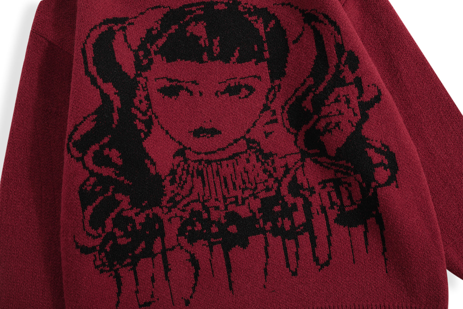 Gothic Doll | High Street Grafik-Strickpullover