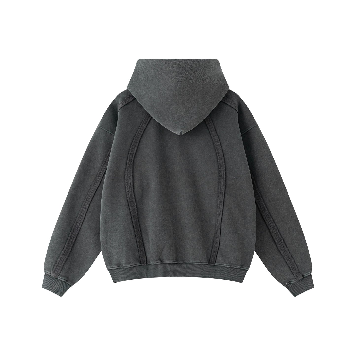Structured Panel | Baggy Zip-Up Hoodie - Santo 