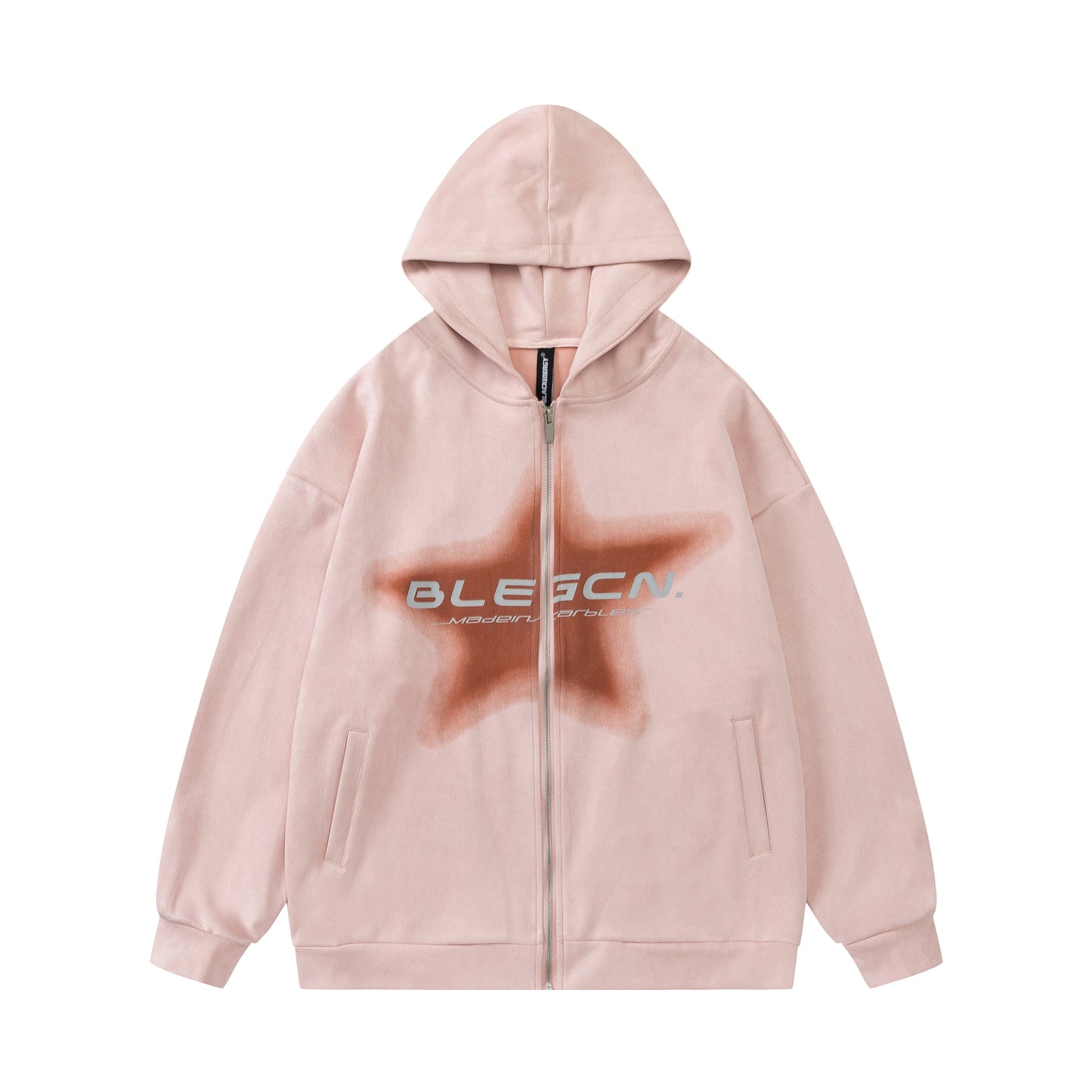 Spray Star | Zip Up Hoodie - Santo 