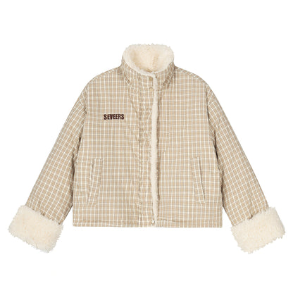 Double Cozy | Reversible Check & Fleece Jacket - Santo 