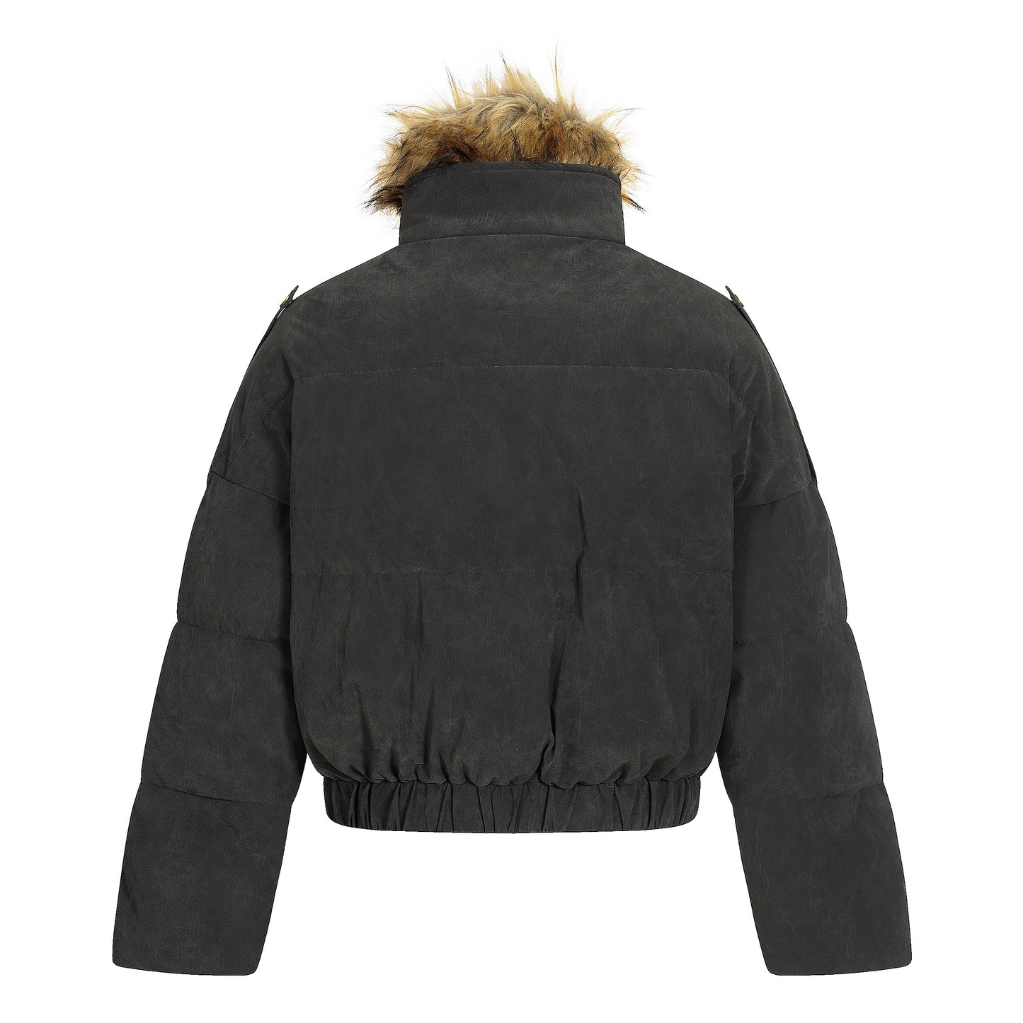 Nordic Trail | Faux Suede Puffer with Fur Lining