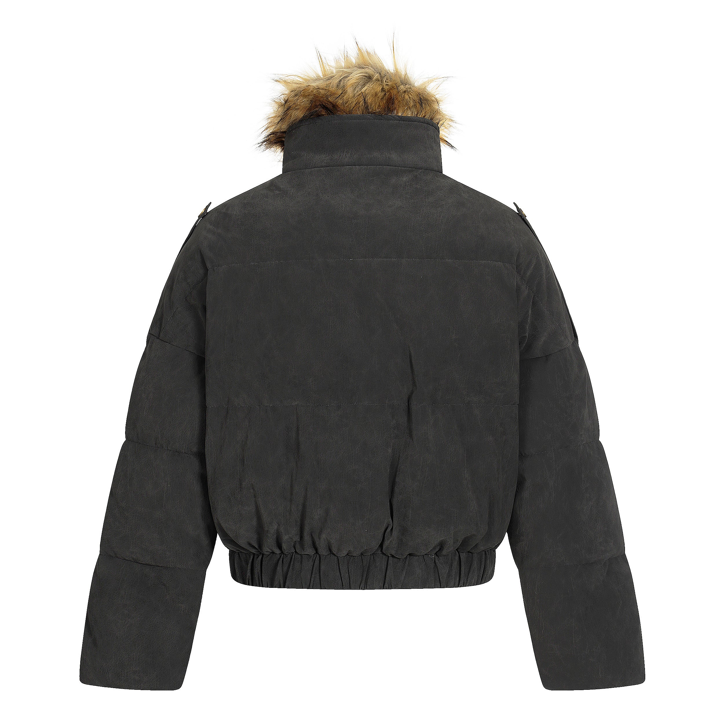 Nordic Trail | Faux Suede Puffer with Fur Lining