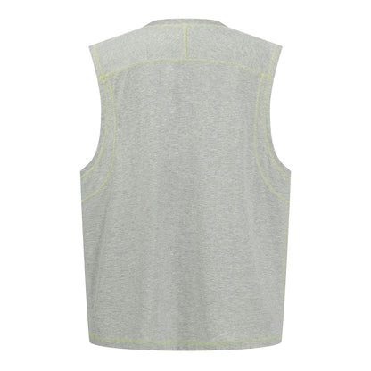 Forest Pulse | Contrast Seam Sleeveless Top - Santo 