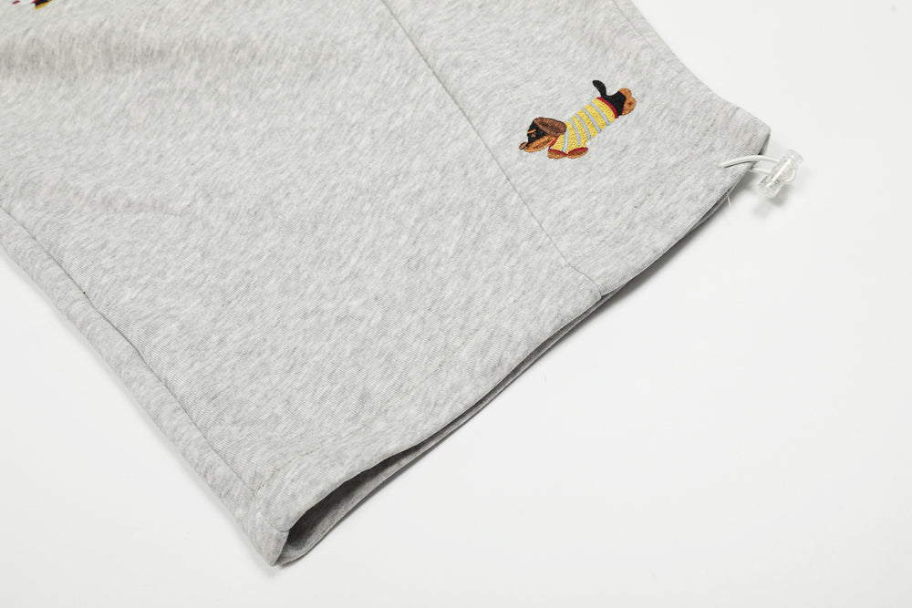 Embroidery | Dog Baggy Barrel Sweatpants - Santo 