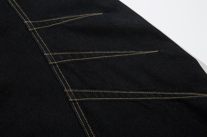 Geometric Stitch | Black Jeans - Santo 
