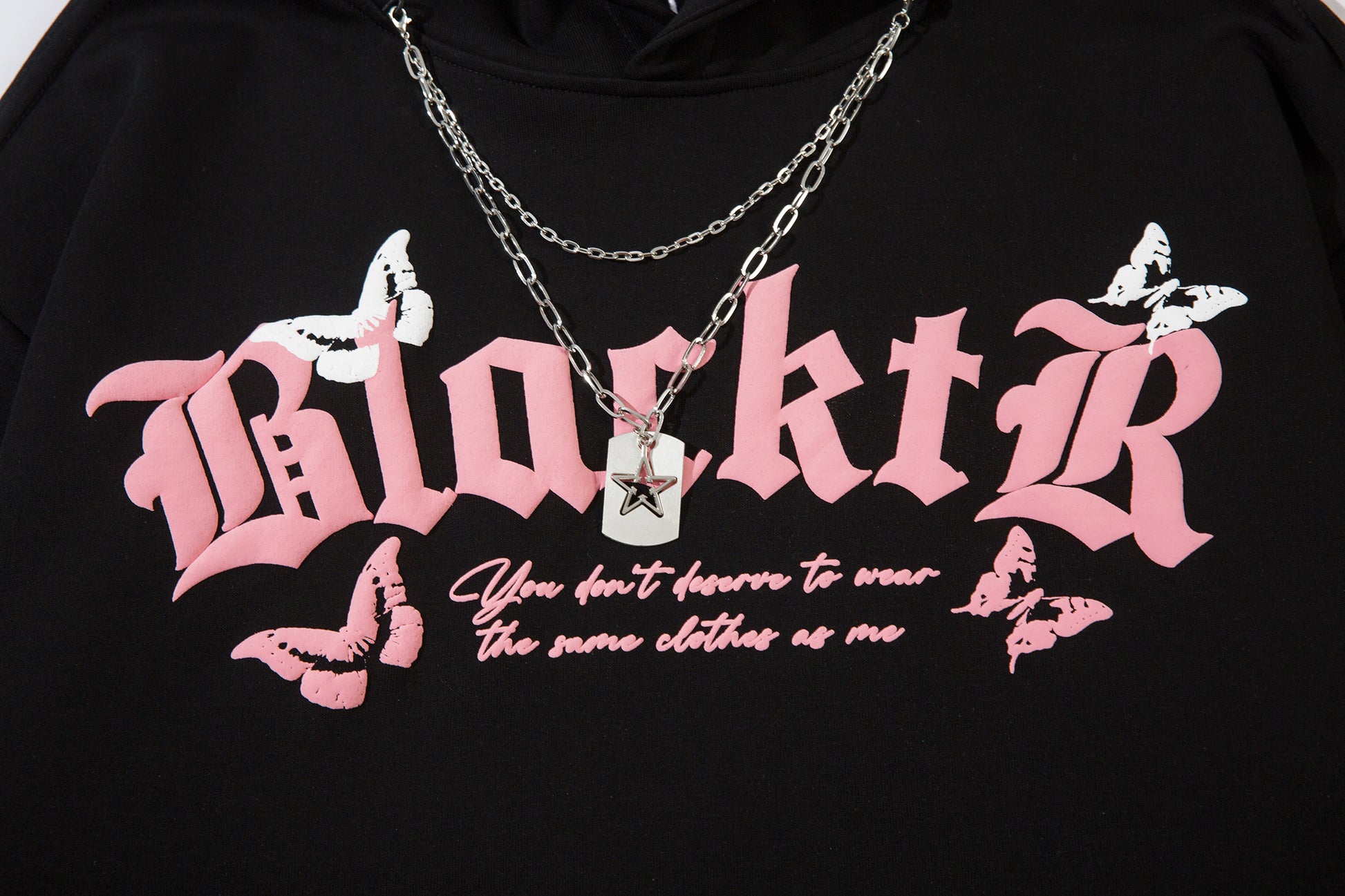 Gothic Butterfly Print | Oversized Hoodie - Santo 