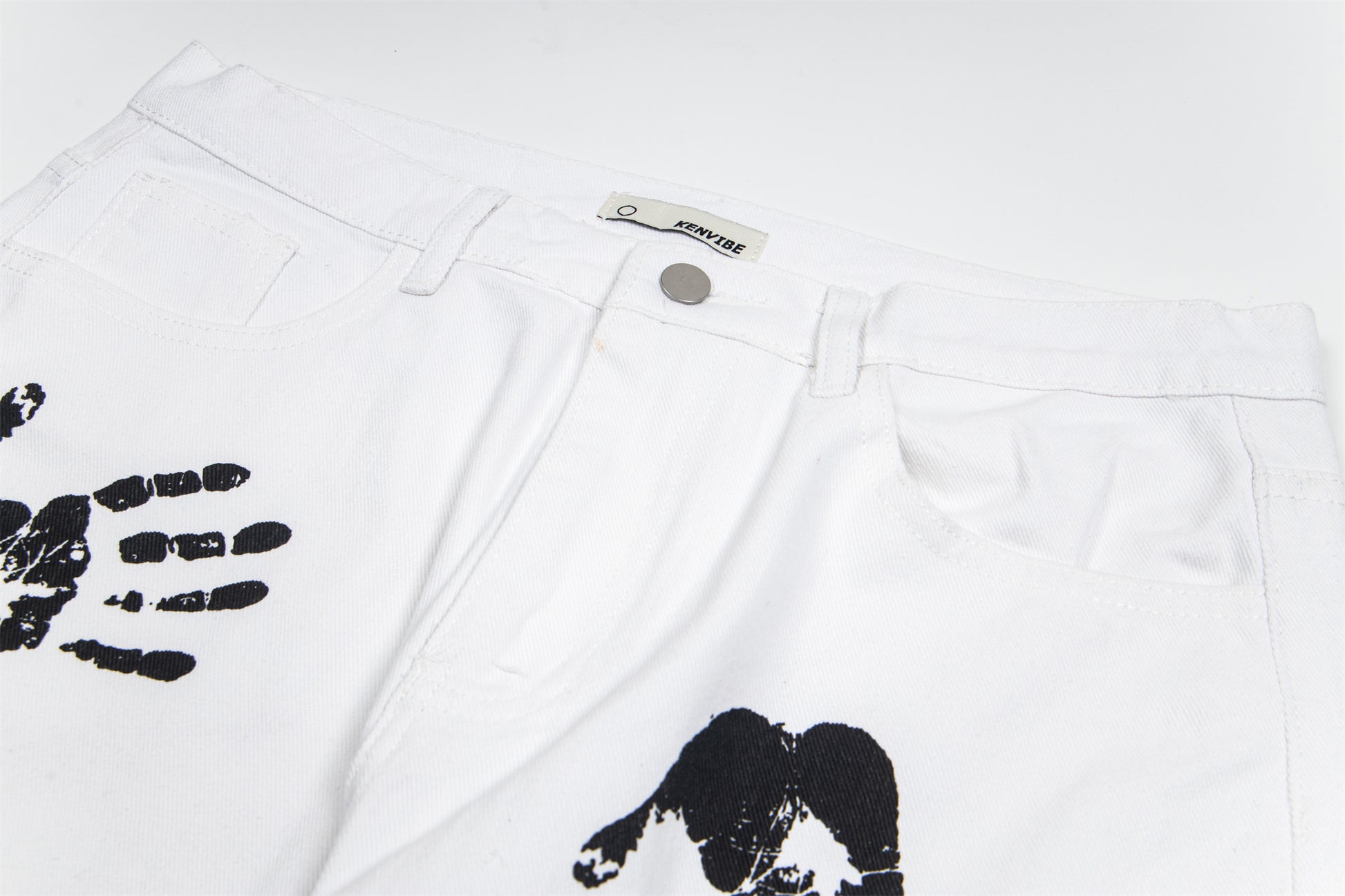 Handprint Graphic | White Street Jeans - Santo 