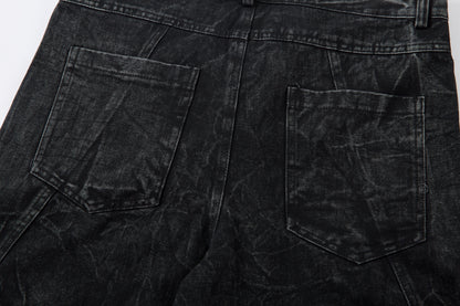 Crinkle Washed Structure | Baggy Jeans - Santo 