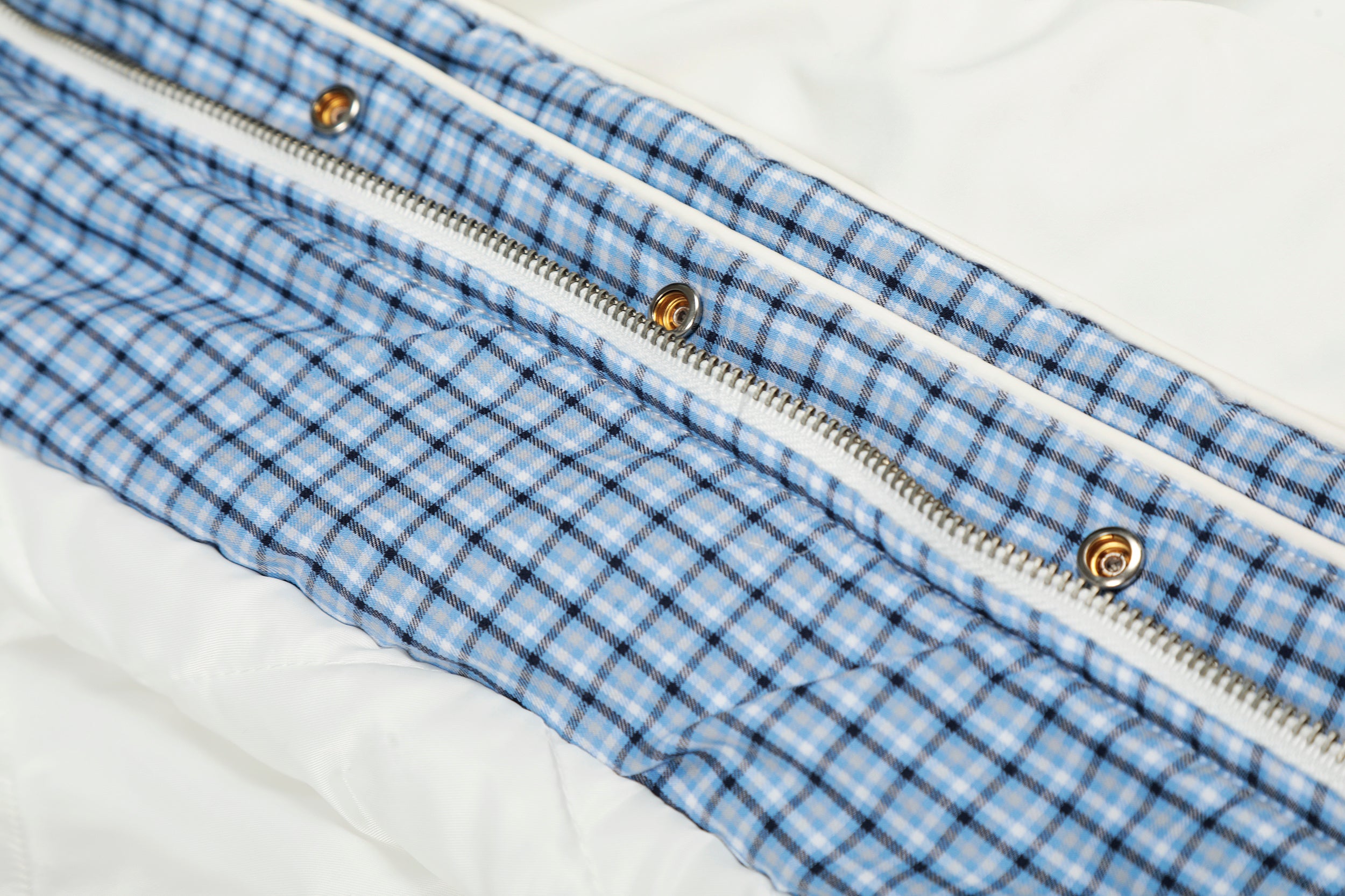 Plaid-Lined Patch| Stand Collar Jacket