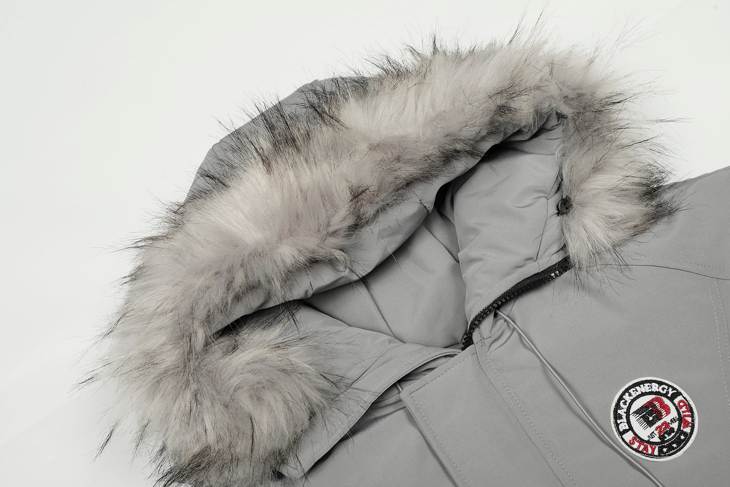 Fur-Trimmed Badge | Hooded Winter Puffer