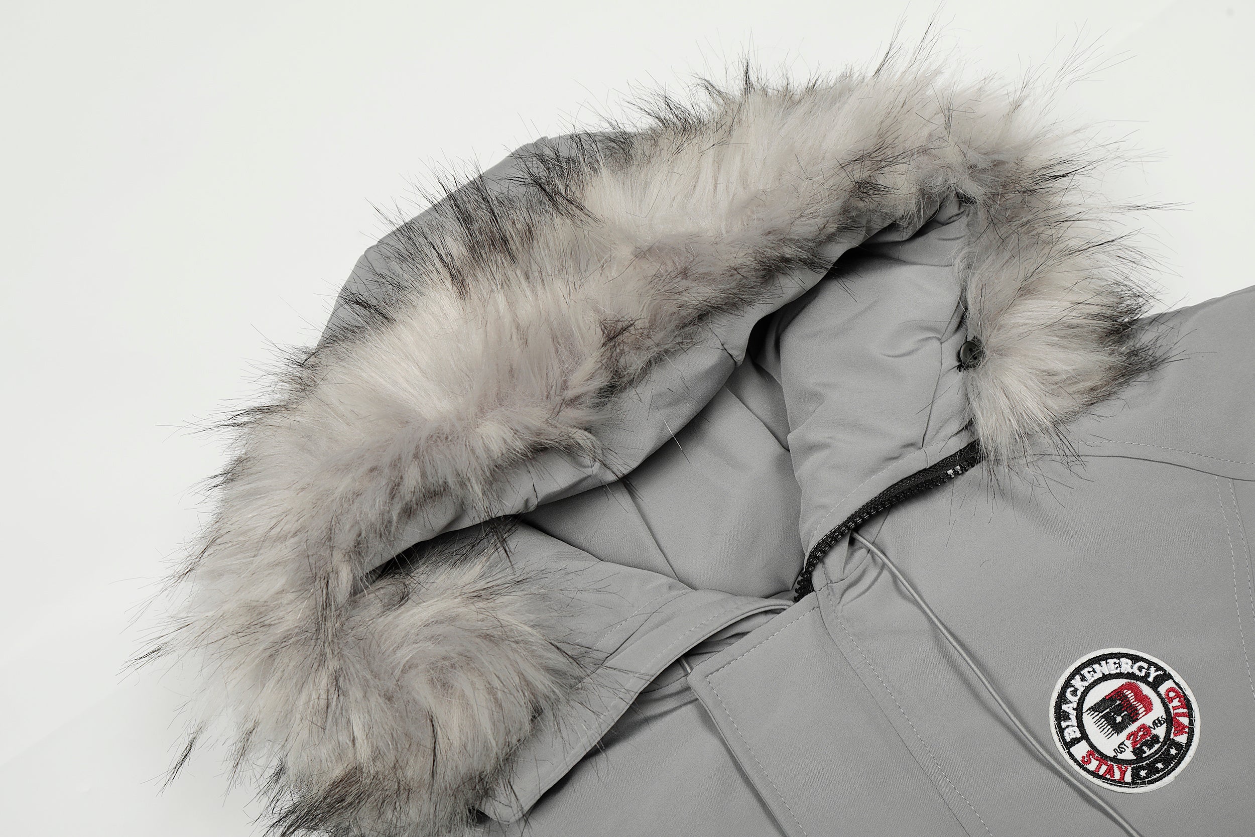 Fur-Trimmed Badge | Hooded Winter Puffer