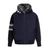 Knit Contrast | Fleece Hooded Jacket