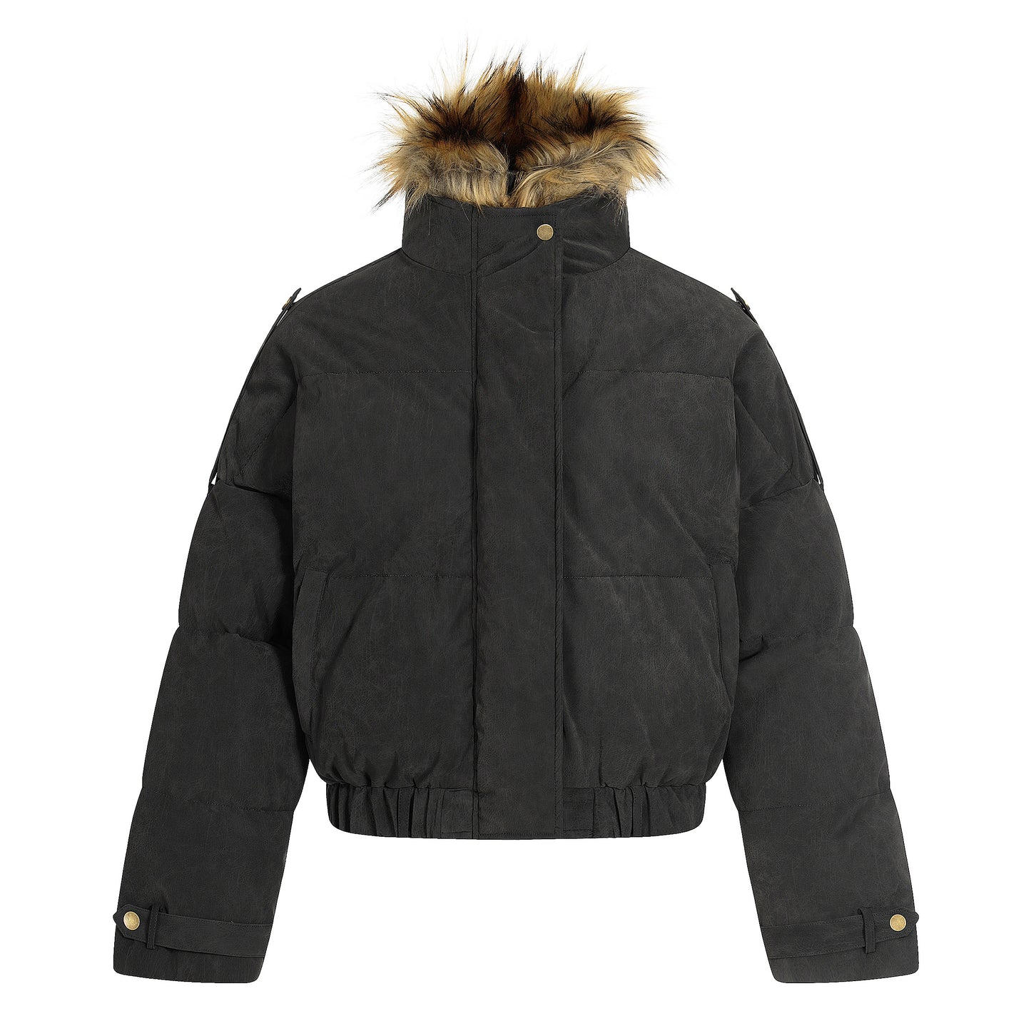 Nordic Trail | Faux Suede Puffer with Fur Lining