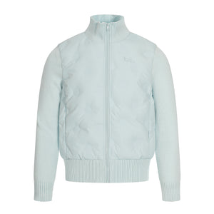 Cloud Shell | Knit-Sleeve Bubble Zip Jacket