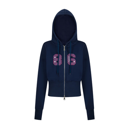 86 Zip Hoodie – Sporty Cropped Fit