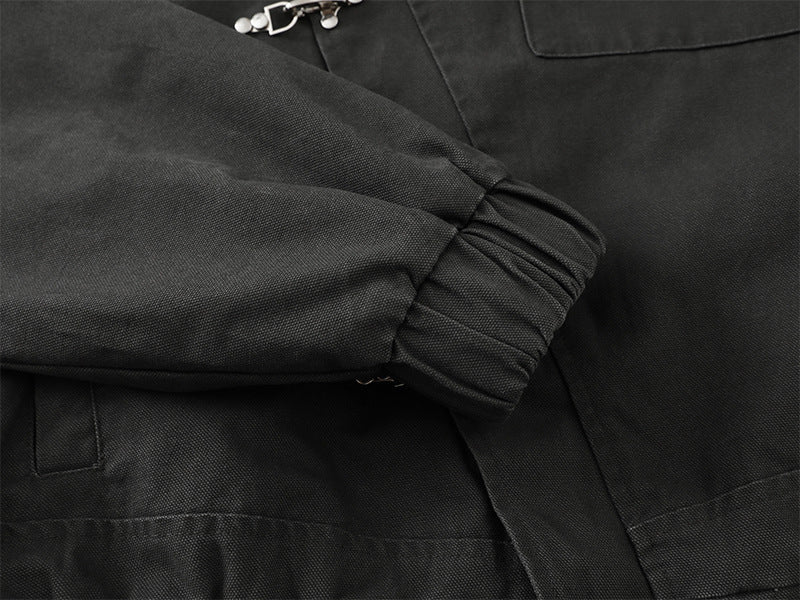 Asymmetric Clasp Front | Metal Button Jacket