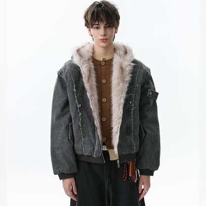 Vintage Distressed | Fur Winter Jacket - Santo 