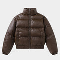 Leather Padded | Short Puffer Jacket