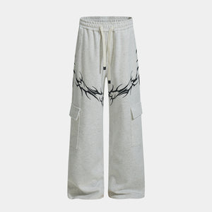 Barbed Flame Print | Graphic Sweatpants - Santo 