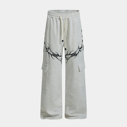Barbed Flame Print | Graphic Sweatpants - Santo 